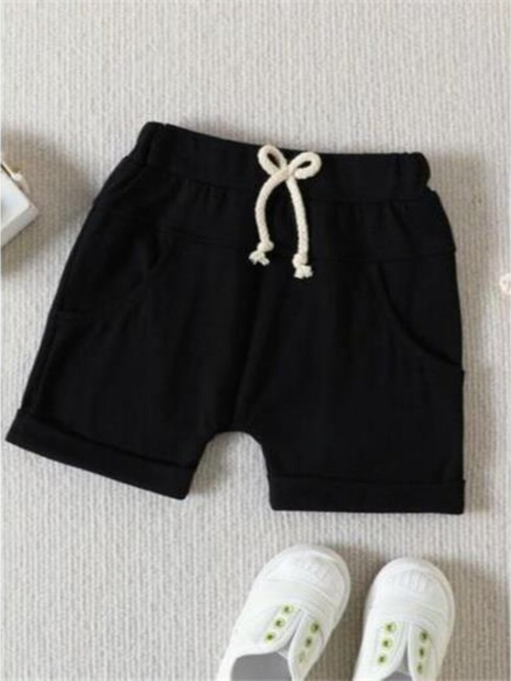 Children's Striped Color Block Casual Top and Shorts Set - Picture 3 of 11